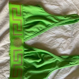 Versace neon green sports bra size 3